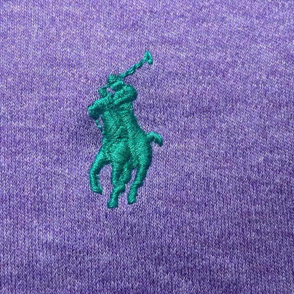 Ralph Lauren Polo Shirt Purple Heather  Short Sleeve Soft Logo Casual Comfy Golf